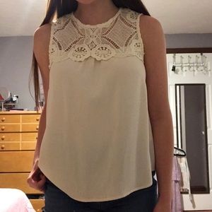 Creamy Lace Blousy Tank